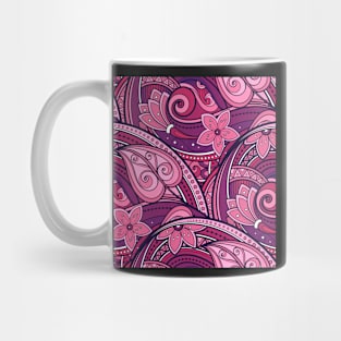 Paisley Print with Vintage Floral Motifs Mug